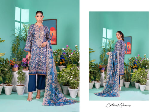 ZESH CUTWORK EMBROIDERED SERIES-DROP 07 | D-01