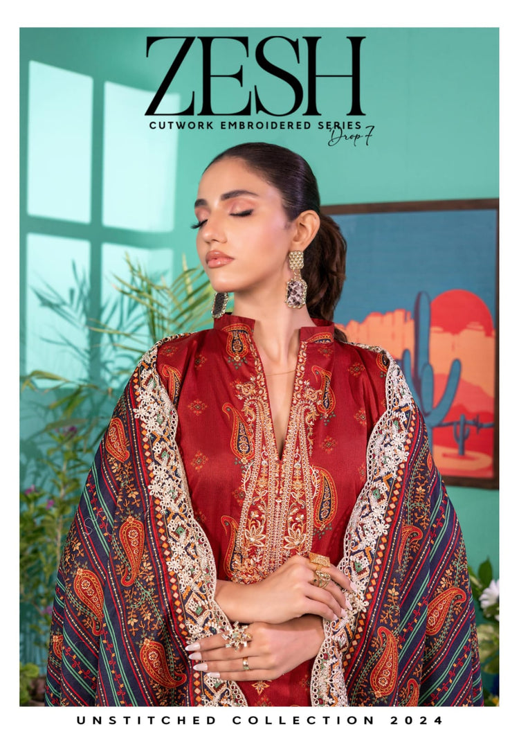 ZESH CUTWORK EMBROIDERED SERIES-DROP 07 | D-07