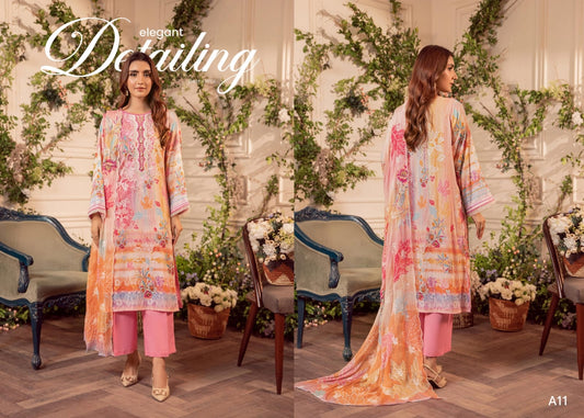 MEERA BY GULLJEE | EMBROIDERED LAWN | D-02