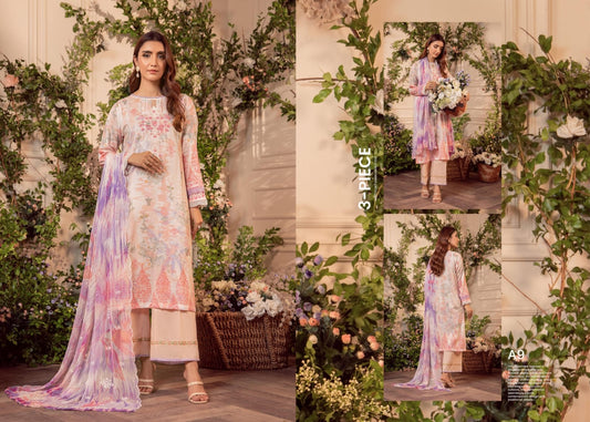 MEERA BY GULLJEE | EMBROIDERED LAWN | D-06