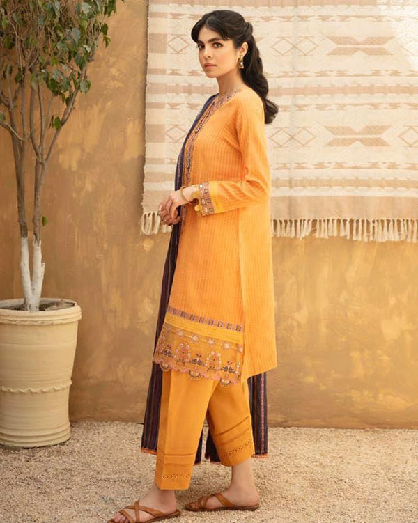 QLINE LAWN QALAMKAR UNSTITCHED BL#15