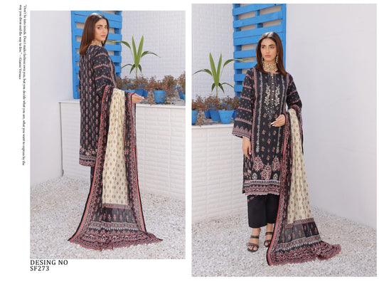 MONICA BY RANA ARTS UN-STITCHED 3PC | D-03