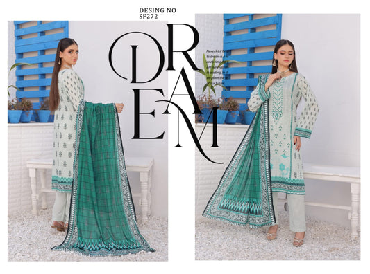 MONICA BY RANA ARTS UN-STITCHED 3PC | D-02