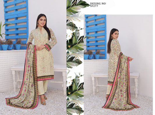 MONICA BY RANA ARTS UN-STITCHED 3PC | D-07