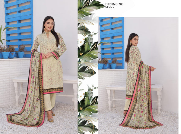 MONICA BY RANA ARTS UN-STITCHED 3PC | D-07