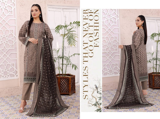 ARUSHA BY RANA ARTS UN-STITCHED 3PC | D-02