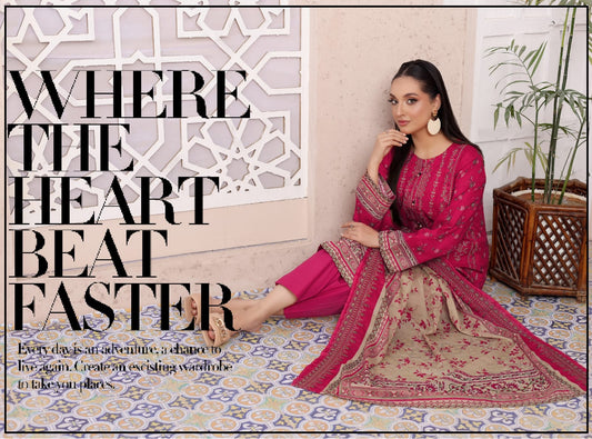 ARUSHA BY RANA ARTS UN-STITCHED 3PC | D-04