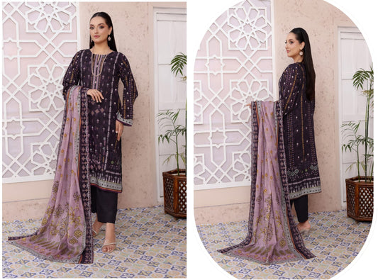 ARUSHA BY RANA ARTS UN-STITCHED 3PC | D-08