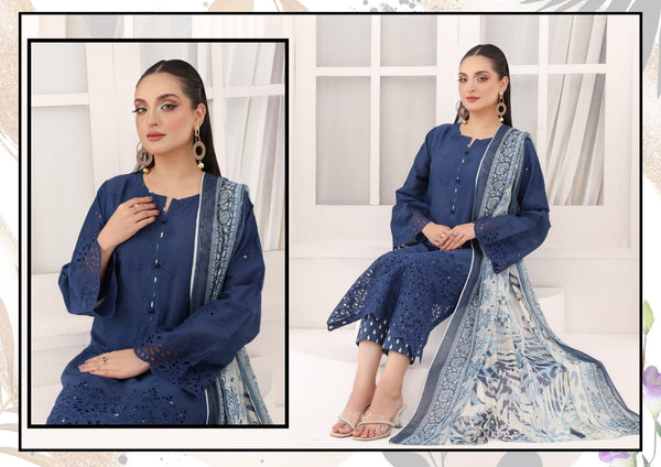 LAIBA BY RANA ARTS UN-STITCHED 3PC | D-03