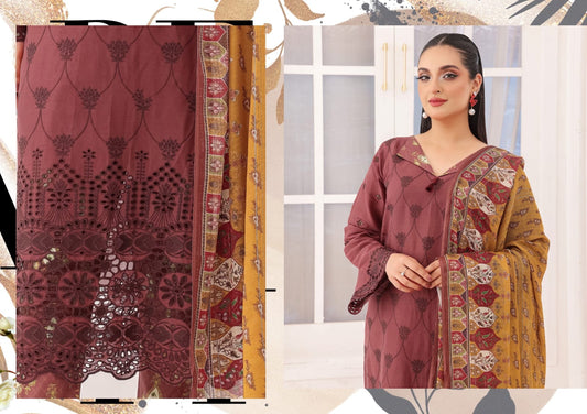 LAIBA BY RANA ARTS UN-STITCHED 3PC | D-04