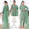 Mehri bin hameed rana arts luxury chiffon semi stitched -dkr 1433