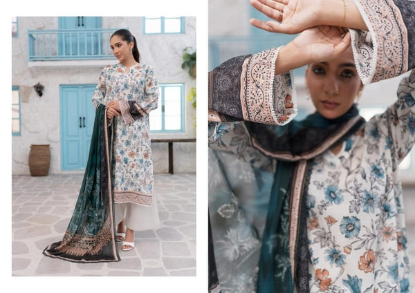 EASY BREEZY (VOL-3) BY ZARINEH UN-STITCHED 3 PC| D-8