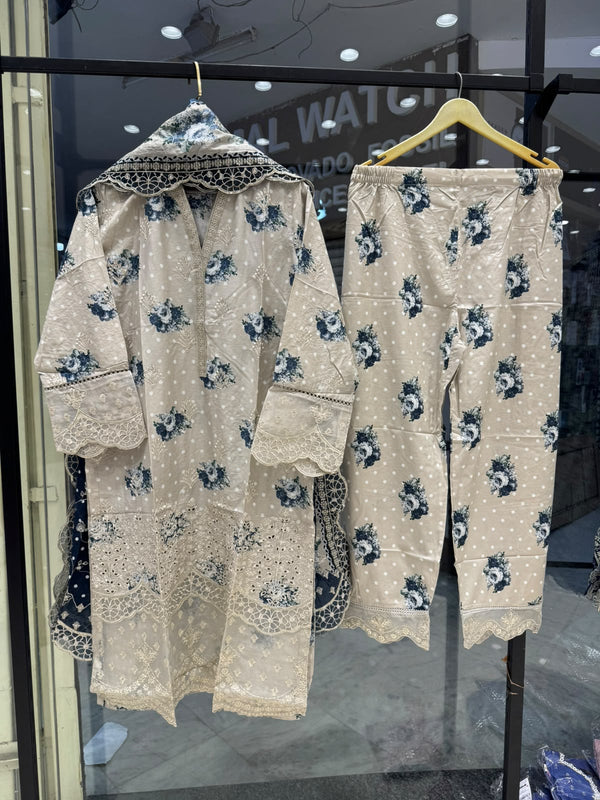 BIN SAEED LUXURY EMB LAWN D-01