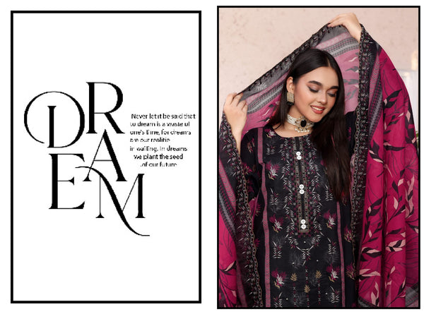ARUSHA BY RANA ARTS UN-STITCHED 3PC | D-06