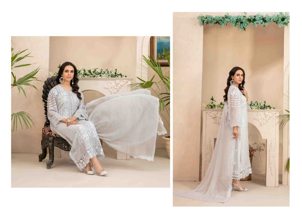 ZAURA BY TAWAKKAL SEMI-STITCHED 3PC | D-02