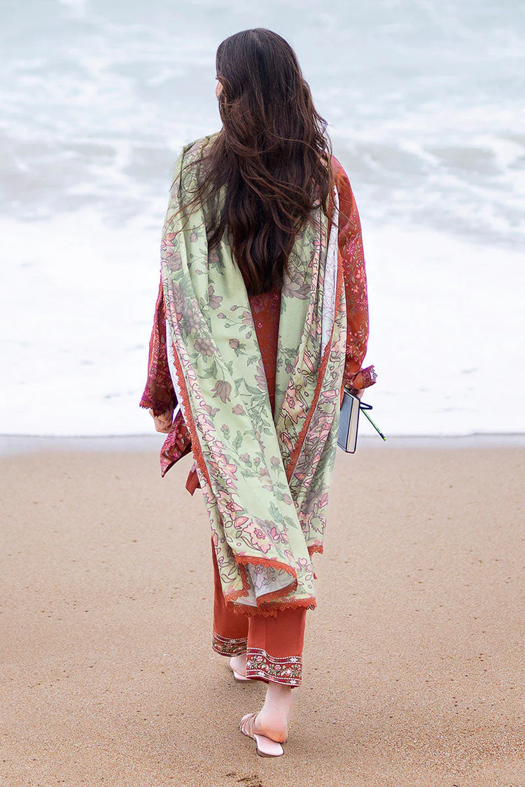 CROSS STITCH/AUTUMN GLAZE-3PC SATIN PRINTED SUIT