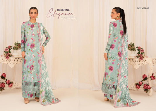 ZIVA BY GULJE LAWN UN-STITCHED | D-07