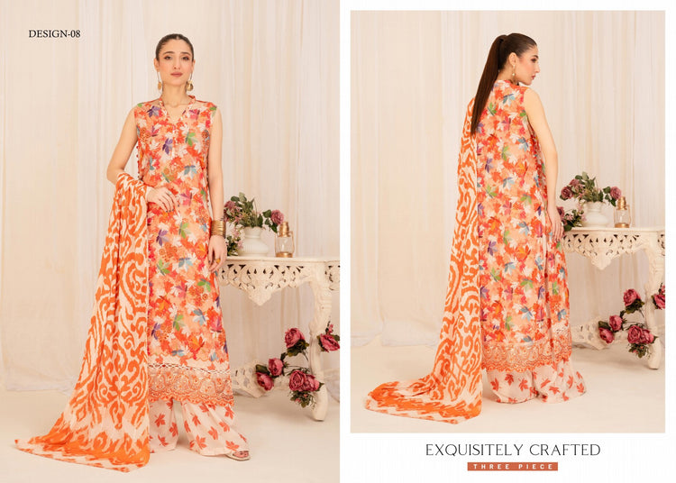 ZIVA BY GULJE LAWN UN-STITCHED | D-05