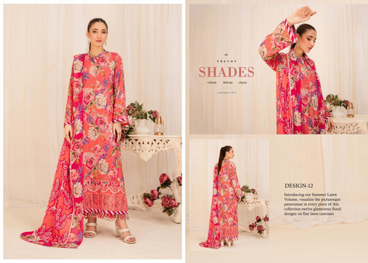 ZIVA BY GULJE LAWN UN-STITCHED | D-11