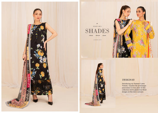 ZIVA BY GULJE LAWN UN-STITCHED | D-04