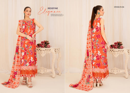 ZIVA BY GULJE LAWN UN-STITCHED | D-03