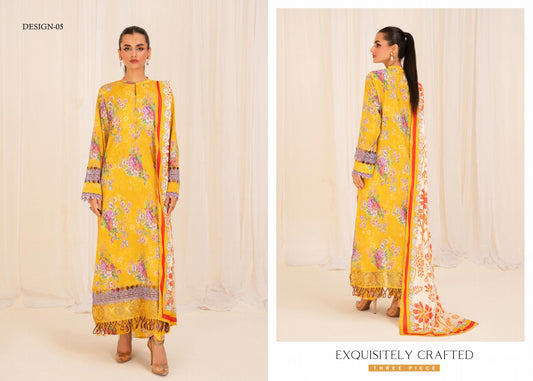 ZIVA BY GULJE LAWN UN-STITCHED | D-06