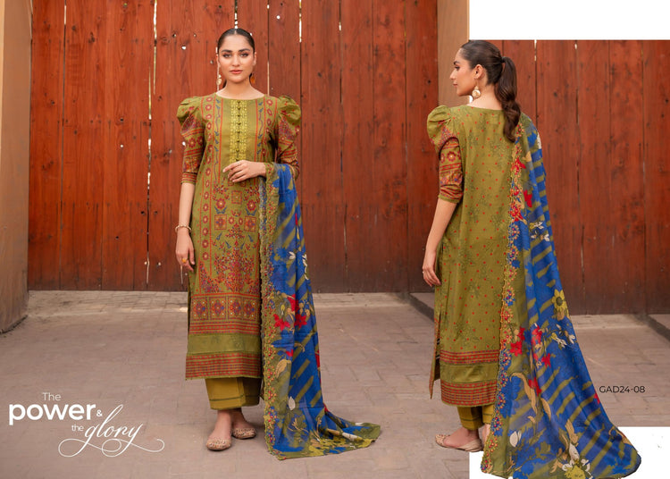 Adaa By Gulljee Printed Embroidered Lawn Collection (GAD2401-A8)