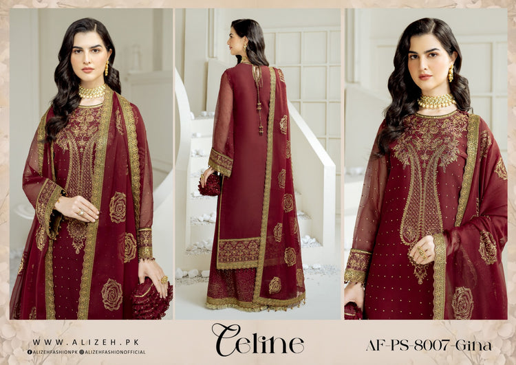 CELINE BY ALIZEH UNSTITCHED CHIFFON AF-PS-8007-GINA