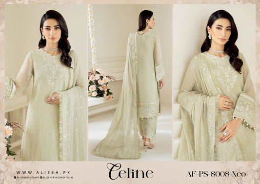 CELINE BY ALIZEH UNSTITCHED CHIFFON AF-PS-8008-NEO