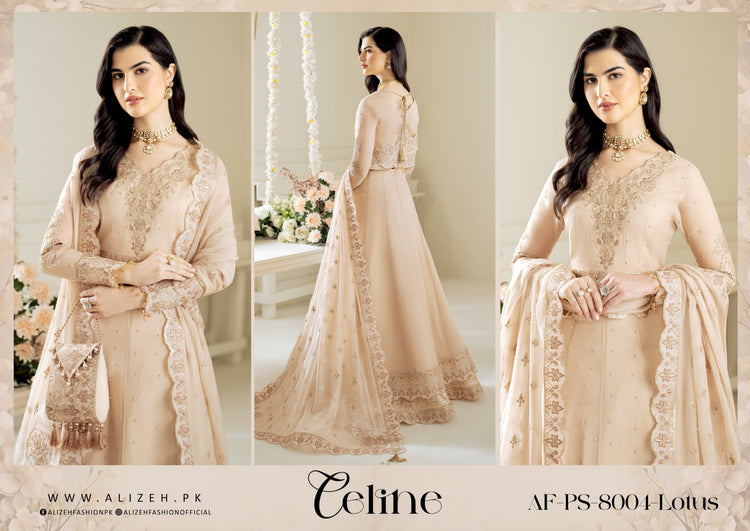 CELINE BY ALIZEH UNSTITCHED CHIFFON AF-PS-8004-LOTUS