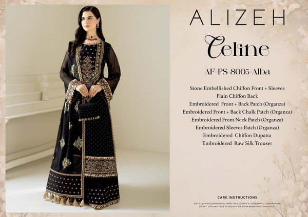 CELINE BY ALIZEH UNSTITCHED CHIFFON AF-PS-8005-ALBA