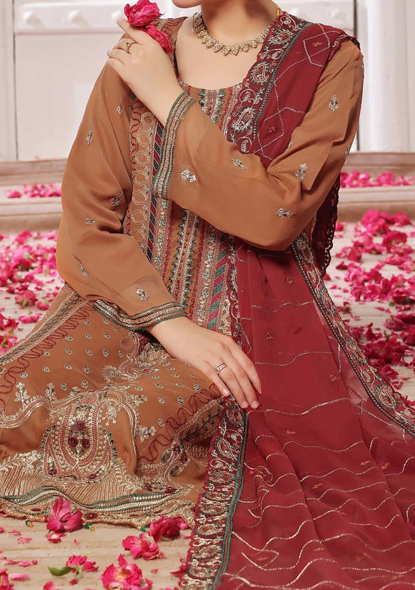 NAZIN LUXURY CHIFFON SEMI-STITCHED 3PC | D-03