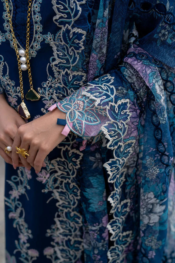 SAAGAR BY AABYAAN LUXURY FESTIVE LAWN | AZURA