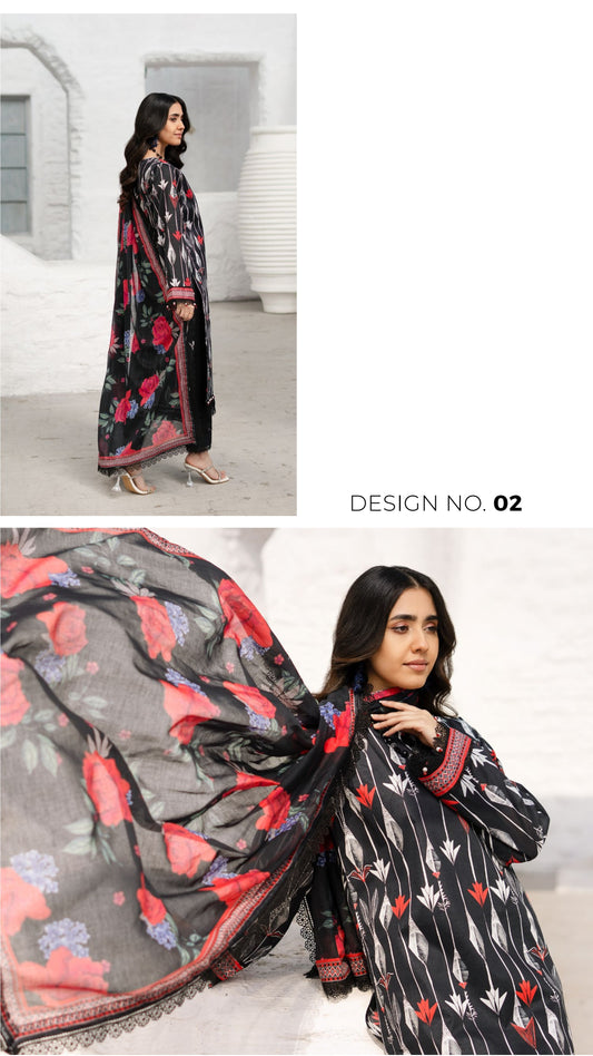 COLOUR'S BY AL-ZOHAIB || UN-STITCHED 3PC || D-02