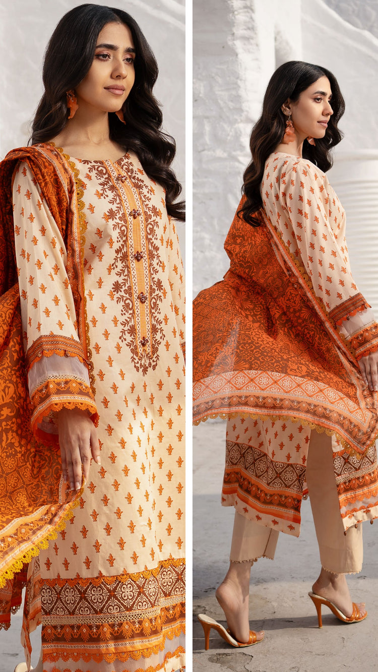 COLOUR'S BY AL-ZOHAIB || UN-STITCHED 3PC || D-07