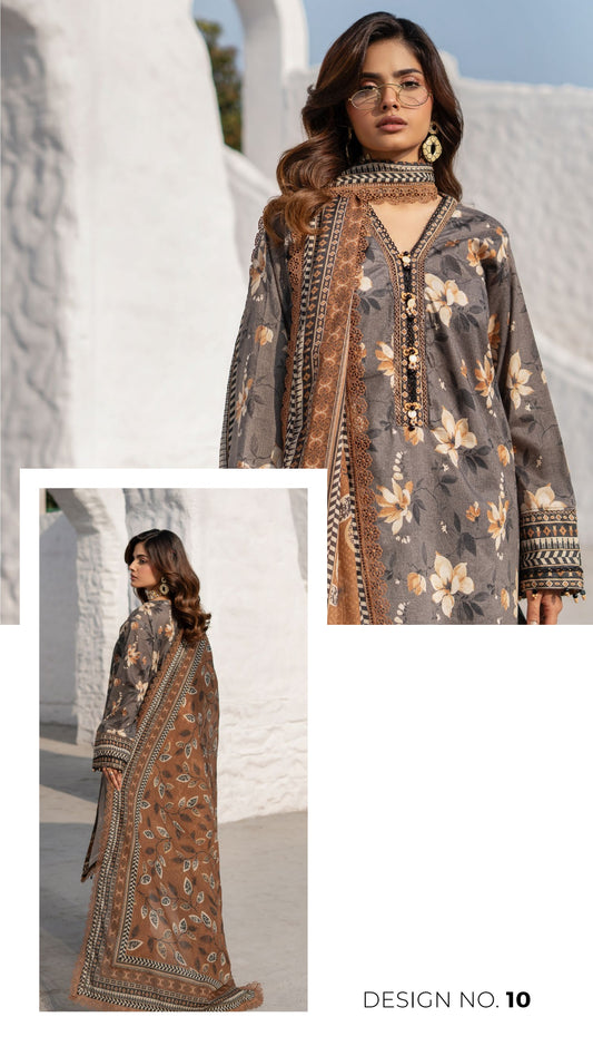 COLOUR'S BY AL-ZOHAIB || UN-STITCHED 3PC || D-10