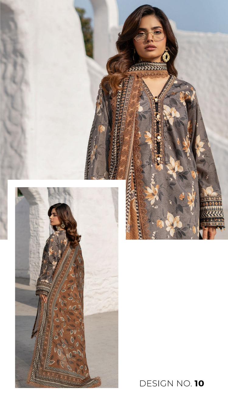 COLOUR'S BY AL-ZOHAIB || UN-STITCHED 3PC || D-10