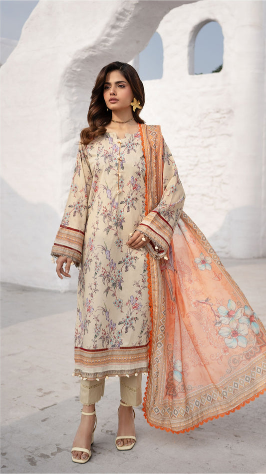 COLOUR'S BY AL-ZOHAIB || UN-STITCHED 3PC || D-03