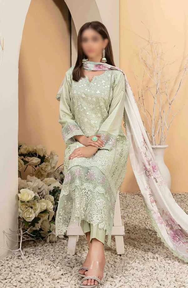 OLENA BY TAWAKKAL SEMI-STITCHED 3PC|D 3087