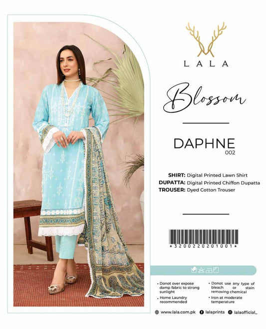 BLOSSOM PRINTED LAWN UN-STITCHED BY LALA- DAPHNE-02