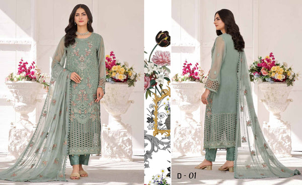 ELIF BY NOOR SEMI STITCHED 3PC|D-01