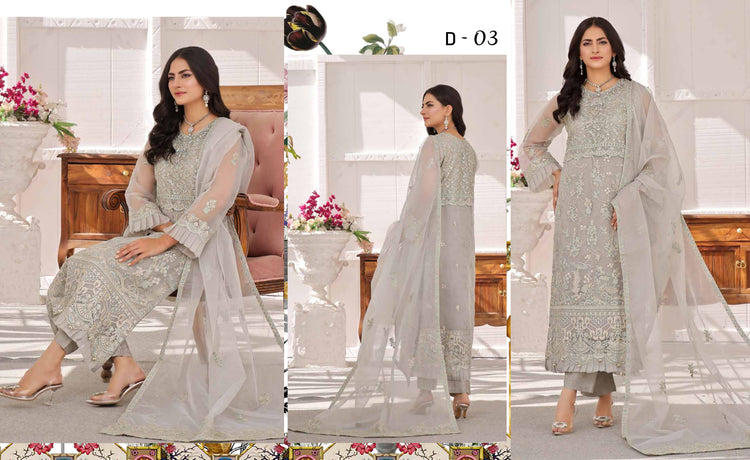 ELIF BY NOOR SEMI STITCHED 3PC|D-03