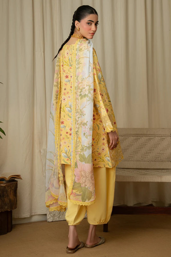 Aabyaan Print Luxe Linen MARIGOLD (AK-06)