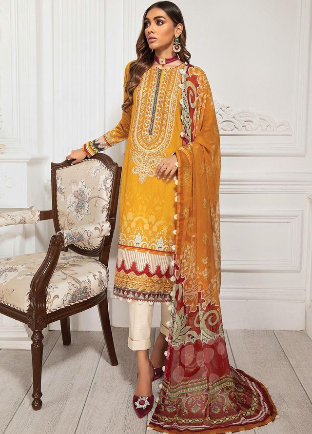 FARASHA LAWN 08- MARIGOLD