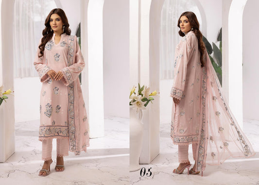 MAHEES EXCLUSIVE UNSTITCHED LAWN D-05