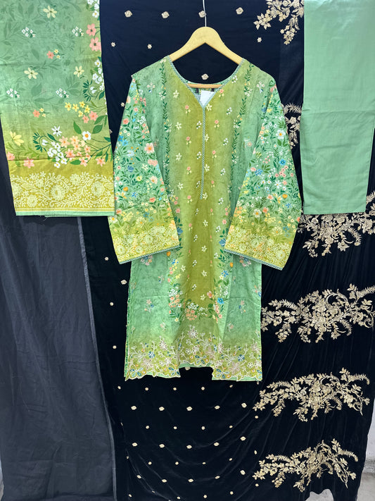 BIN SAEED PRINTED CHIKANKARI- 09