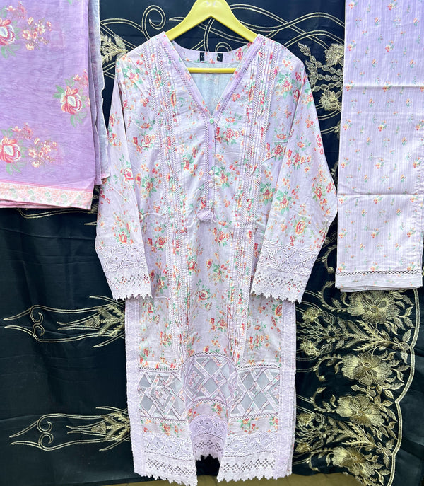 SADABAHAR LAWN CUTWORK - LAVENDER