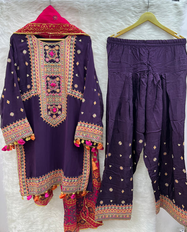 ROOHI KARMA- Plum Purple