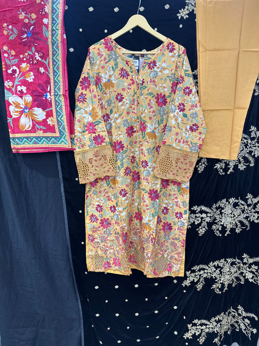 BIN SAEED PRINTED CHIKANKARI- 10