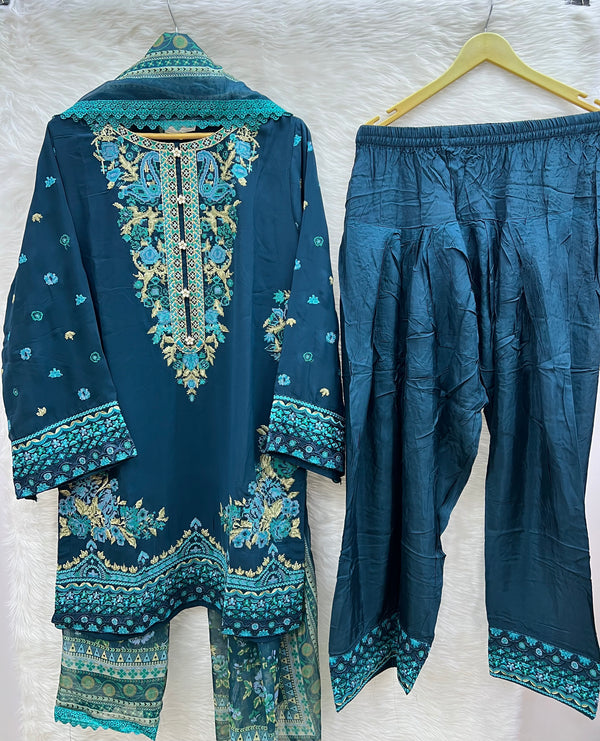 ROOHI KARMA- Teal Blue